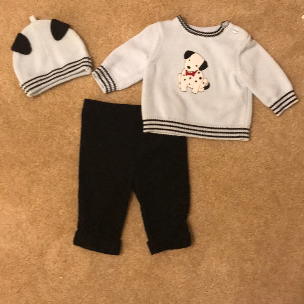 Adorable Baby Boy outfit with matching hat!